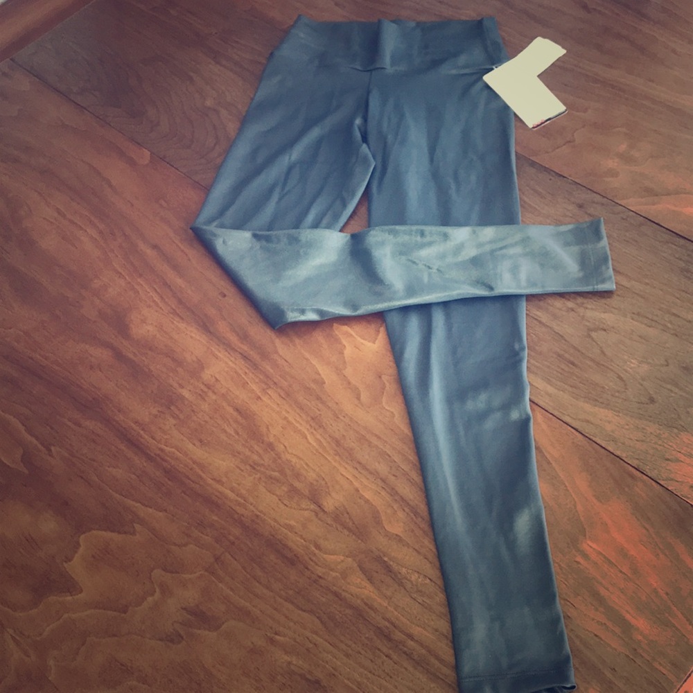 Metallic Grey workout pants